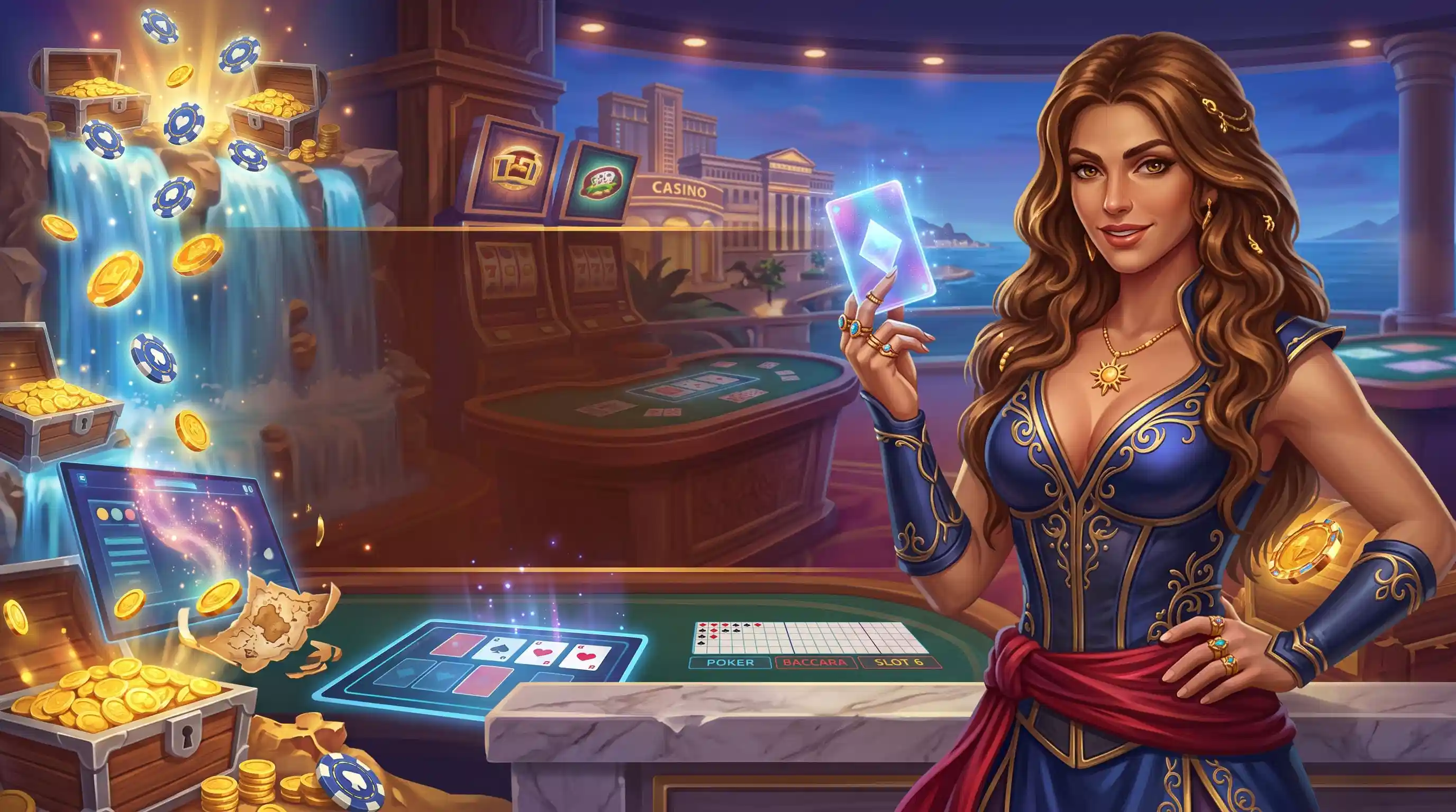 Ein Spieler wählt im Captain Jack Casino Deutschland beliebte Spielautomaten aus.